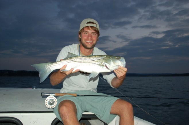 Kyle Kenter with Canyon striper